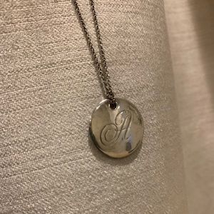Tiffany & Co. Initial Disk pendant necklace “A”